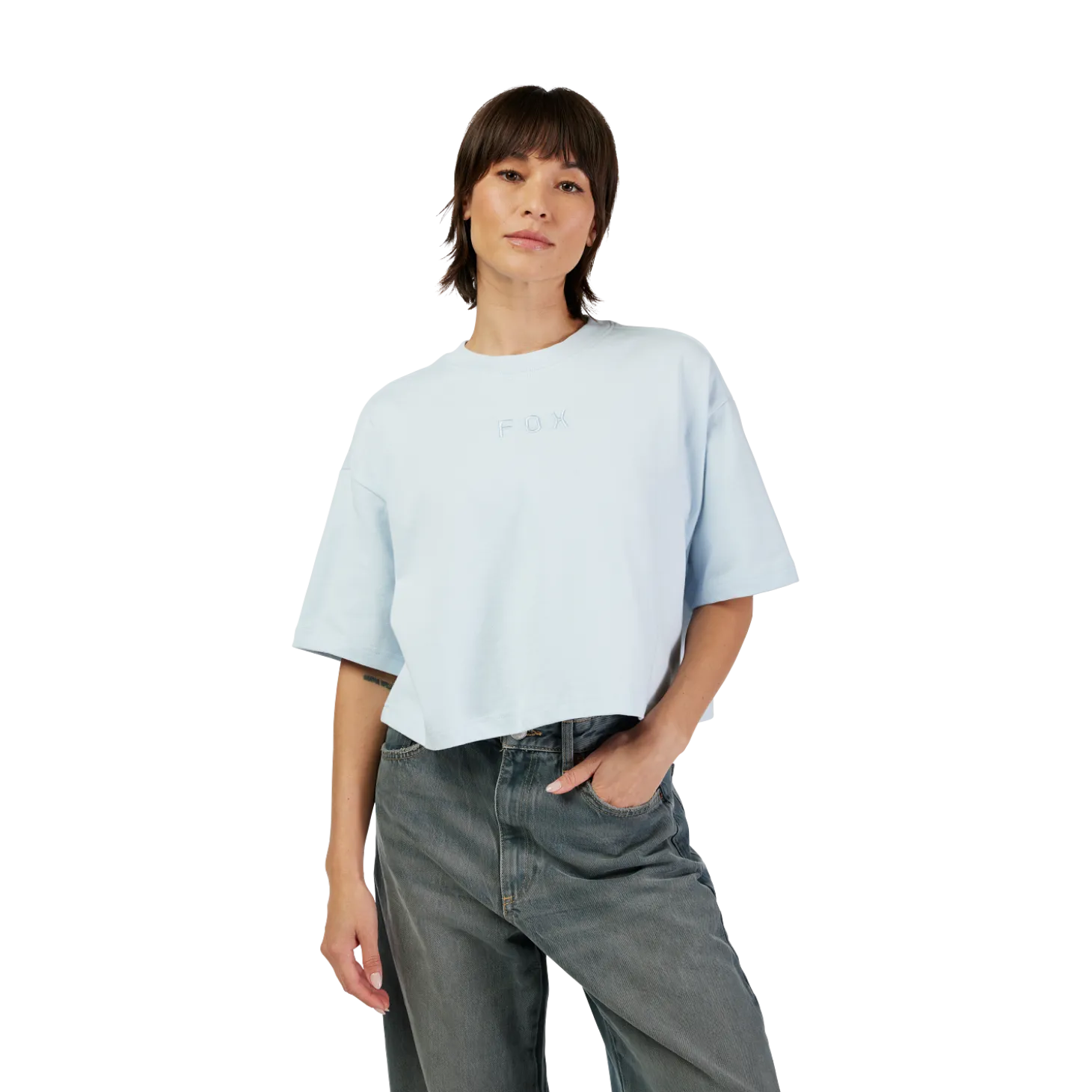 Dames-croptee Women's Wordmark Premium