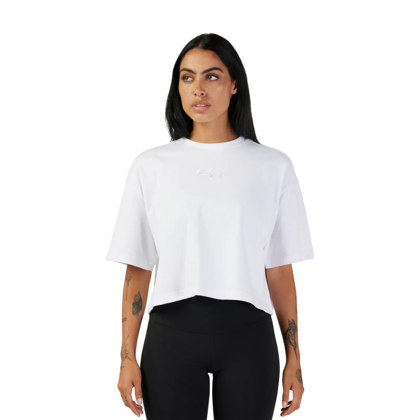 Dames-croptee Women's Wordmark Premium