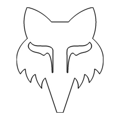 Die cut sticker Fox Head 4 inch