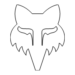 Die cut sticker Fox Head 2,5 inch