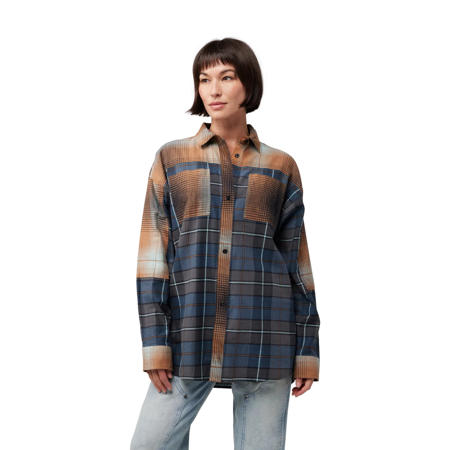 Oversized flanelshirt - Dames